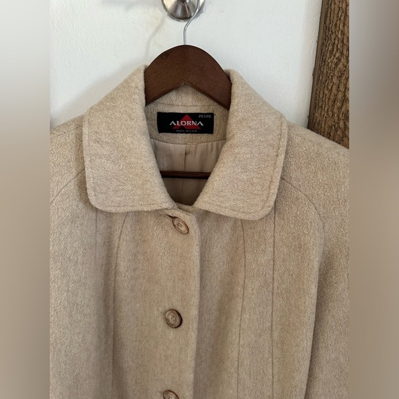 Vintage Alorna Women’s Wool with Nylon Lining Peacoat Size petite Large Made USA - Picture 4 of 14